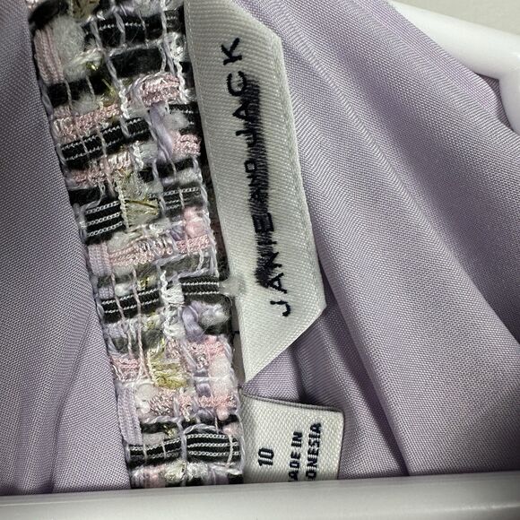 Janie and Jack Lavender Shimmer Bouclé Dress Girls Size 10 Short Sleeve Purple - Picture 3 of 5